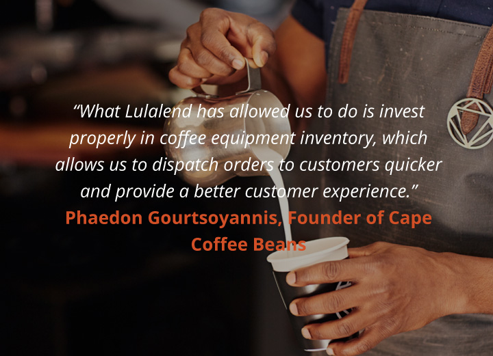 Cape Coffee Beans Employee Pouring a Coffee